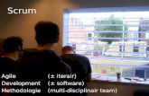 Scrum Agile Development Methodologie (± iterair) (± software) (multi-disciplinair team)