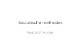 Socratische methodes Prof. dr. F. Mortier. R. Anthone, F. Mortier, Socrates op de speelplaats. Theorie en praktijk van het filosoferen met kinderen. Leuven/Voorburg,