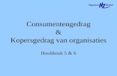 Consumentengedrag & Kopersgedrag van organisaties Hoofdstuk 5 & 6.