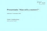 Presentatie “Hoe wilt u wonen?” Udenhout 5 november 2013 Peter Veldhuijzen Mede oprichter PasAan.