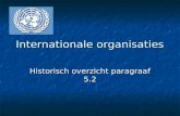 Internationale organisaties Historisch overzicht paragraaf 5.2.