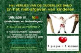 1/36 Het VERLIES VAN DE OUDERLIJKE BAND En het niet-afgeven van kinderen Situatie in België (statistieken en bedenkingen)  Op een lied van TWARRES