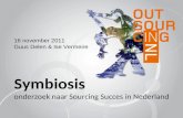 Symbiosis onderzoek naar Sourcing Succes in Nederland 16 november 2011 Guus Delen & Ise Vermeire.