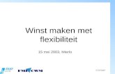 © DUOjob ® Winst maken met flexibiliteit 15 mei 2003, Mierlo.