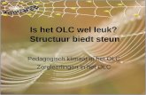 Is het OLC wel leuk? Structuur biedt steun Pedagogisch klimaat in het OLC Zorgleerlingen in het OLC.