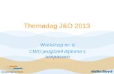 Themadag J&O 2013 Workshop nr: 9 CWO jeugdzeil diploma’s aanpassen.