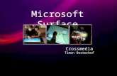 Microsoft Surface Crossmedia Timon Oosterhof. Inhoud presentatie Het medium (impressie) Toepassing Functies en mogelijkheden Doelgroepen Duurzaamheid.