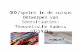 OUX/sprint in de cursus Ontwerpen van leersituaties: Theoretische kaders (O21421)