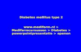 Diabetes mellitus type 2  > Medifarmcursussen > Diabetes > powerpointpresentatie > openen.