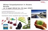 Minor biopolymeren in Avans Breda @ 1 sept 2014 tm 31 jan 2015 1  a.vandendool@avans.nl BB Minor Biopolymeren 2014-2015.