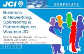 Business & Netwerking, Sponsoring & Partnerships en Vlaamse JO Olivier Van den Haute - JCI Kortrijk Joakim Van Oorlé - JCI Lier Tom Vanderostijne - JCI.