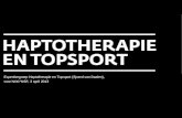 Expertisegroep Haptotherapie en Topsport (Sjoerd van Daalen), voor NOC*NSF, 3 april 2013.