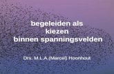 Begeleiden als kiezen binnen spanningsvelden Drs. M.L.A.(Marcel) Hoonhout.