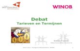Dienst Cultuur - Streekgericht Bibliotheekbeleid - WINOB 1 Debat Tarieven en Termijnen Stefaan Froyman Stefaan.froyman@west-vlaanderen.be.