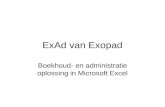 ExAd van Exopad Boekhoud- en administratie oplossing in Microsoft Excel.
