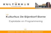 Kulturhus De Bijenkorf Borne Exploitatie en Programmering Marktstraat 23 - 76 22 CP - Borne - 074 265 72 00 – info@kulturhusborne.nl.