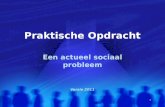 1 Praktische Opdracht Een actueel sociaal probleem Versie 2011.