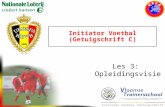 Initiator Voetbal (Getuigschrift C) Les 3: Opleidingsvisie.