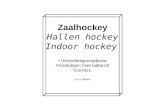 Zaalhockey Hallen hockey Indoor hockey Uitverdedigen/opbouw Verdedigen (niet balbezit) Corners. D.H.J Bakker.