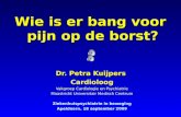 Wie is er bang voor pijn op de borst? Dr. Petra Kuijpers Cardioloog Vakgroep Cardiologie en Psychiatrie Maastricht Universitair Medisch Centrum Ziekenhuispsychiatrie.