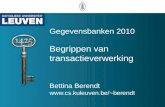 Gegevensbanken 2010 Begrippen van transactieverwerking Bettina Berendt berendt.