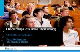 31.01.2012 Challenge the future Delft University of Technology Onderwijs en Kwaliteitszorg Visitatie-ervaringen Paul Rullmann 15 oktober 2013.