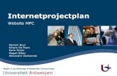 Structuur presentatie  Inleiding  Master MPC  Concurrentie-analyse  Nieuwe website  Structuur  Inhoud  Lay-out  Conclusie.