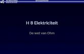 H 8 Elektriciteit De wet van Ohm WAT IS ELEKTRICITEIT