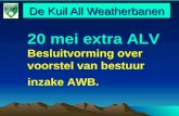 De Kuil All Weatherbanen 20 mei extra ALV Besluitvorming over voorstel van bestuur inzake AWB.