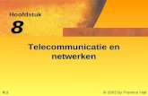 8.1 © 2002 by Prentice Hall Hoofdstuk 8 8 Telecommunicatie en netwerken.