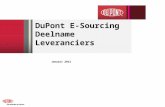 DuPont E-Sourcing Deelname Leveranciers Januari 2012.