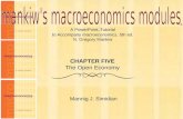 Chapter Five 1 A PowerPoint  Tutorial to Accompany macroeconomics, 5th ed. N. Gregory Mankiw Mannig J. Simidian ® CHAPTER FIVE The Open Economy.