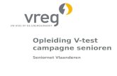 Opleiding V-test campagne senioren Seniornet Vlaanderen.