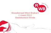 Bouwberaad West-Brabant 1 maart 2012 Stadskantoor Breda.