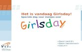 Het is vandaag Girlsday! Speciale dag voor meisjes over techniek!