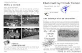Clubblad GymClub Tienen Tweede Editie – Jun. 200770 oplagen V.U. : GymClub Tienen Een woordje van de voorzitter... Beste leden, De zomervakantie staat.