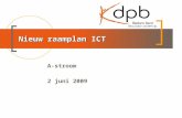 Nieuw raamplan ICT A-stroom 2 juni 2009. Inhoud Waarom een nieuw raamplan? Twee pijlers Wijzigingen in het nieuwe raamplan ICT-integratie Voorwaarden.