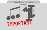 MusicMarker is gonna change! 1 1. 1 1 MusicMarker ‘11 meer media nieuwe rubrieken nieuwe artikelen podcas t regelmatige posttijden nieuwe pagina’s meertalig!