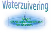 Door: Chris,Ega,Robert- Jan en Djavey.. 1.hoe kan dat het water 1.hoe kan dat het water schoon word? schoon word? 2.wat is het belangrijkste van het waterzuivering?