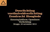 Doorlichting voetbalveldverlichting Eendracht Hooglede Kennisplatform Openbare Verlichting Brugge, 26 november 2013.