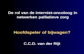 De rol van de internist-oncoloog in netwerken palliatieve zorg Hoofdspeler of bijwagen? C.C.D. van der Rijt.