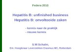 Hepatitis B: unfinished business Hepatitis B: onvoltooide zaken Federa 2010 S.W.Schalm, Em. Hoogleraar Leverziekten Erasmus MC, Rotterdam - kennis naar.