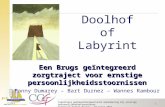 Cognitieve gedragstherapeutische behandeling bij ernstige persoonlijkheidsstoornissen Symposium Hallen Brugge – 30 maart 2010 1 Doolhof of Labyrint Een.