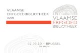 VLAAMSE ERFGOEDBIBLIOTHEEK vzw 07.09.10 - BRUSSEL Eva Wuyts.