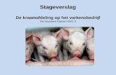 Stageverslag De kraamafdeling op het varkensbedrijf De Hauwere Katrien OHO 3.