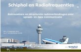 Schiphol en Radiofrequenties Betrouwbare en structurele radioverbindingen voor spraak- en data communicatie NFO, 12 september 2012 Ing. P. van Moerkerken.