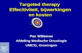 Targeted therapy Effecitiviteit, bijwerkingen en kosten Pax Willemse Afdeling Medische Oncologie UMCG, Groningen