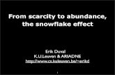 From scarcity to abundance, the snowflake effect