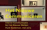 Het nieuwe communiceren, interne communicatie bij HNW