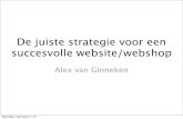 De juiste strategie voor een succesvolle website:webshop